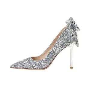 PARK DANCE Женские туфли на высоком каблуке, серебристо-черные