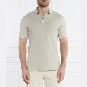 Рубашка-Поло приталенного кроя досада Boss, бежевый