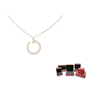 Cartier Ожерелье Juste Un Clou с бриллиантами из желтого золота 18 карат