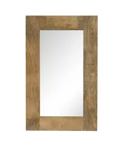 Зеркало из массива мангового дерева 19,7"x31,5" Vidaxl, brown