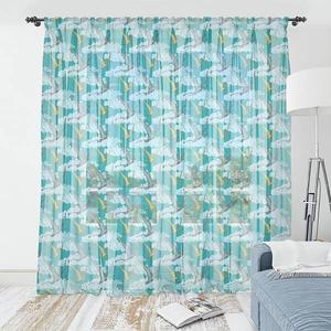 Штора Abakuhaus Reptil 2 шт, 274x274x0,5 см цвет blau und teal