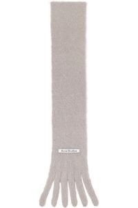 Acne Studios Узкий серый шарф с логотипом