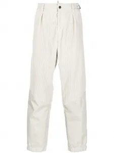 Брюки с отделкой в рубчик Moncler Grenoble, серый