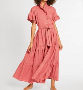 Платье Victoria с ажурными вставками в цвете розового дерева MILLE