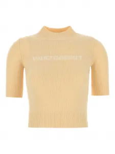 Трикотажный топ с короткими рукавами SPORTMAX, нейтральный