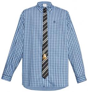 Галстук-рубашка Vetements в клетку, синий