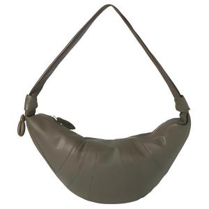 Lemaire Кожаная сумка через плечо серии Круассан большая женская тёмный мохово-зелёный