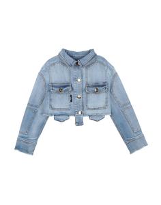 Джинсовая куртка для девочек Balmain, синий