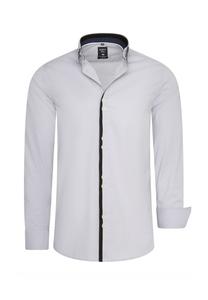 Рубашка с длинными рукавами и модной застежкой на две пуговицы RUSTY NEAL, серый