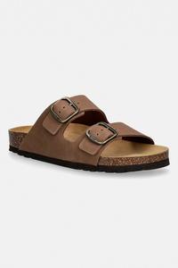 Шлепанцы из нубука josephine Scholl, коричневый