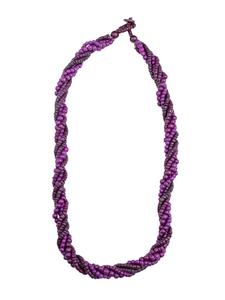 Collezione alessandro Длинное ожерелье «Риети» темно-красного цвета