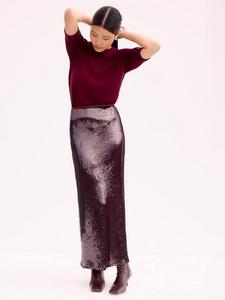 Юбка с жидкими пайетками Ro&Zo, Red