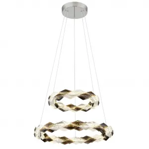 Подвесной светодиодный светильник KARILION с LED-модулем, дневной белый свет, подвесная лампа для гостиной/обеденного стола, элегантный Globo Lighting, Verchromt