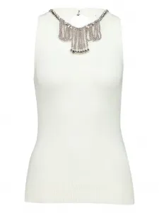 Декорированная майка без рукавов Rabanne, нейтральный