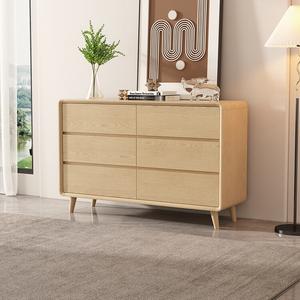 Mikemijia Комод 120х40х76,5 см для гостиной и спальни настенный из массива дерева, большой объем, цвет натуральное дерево, требуется самостоятельная сборка