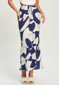 Длинная юбка пилота St Mrlo, Navy Abstract Geo