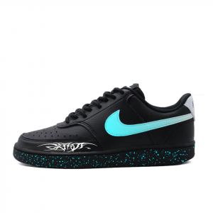 Nike Кроссовки для скейтбординга Court Vision 1 Dawn Graffiti Abrasion Resistant Low top мужские синие