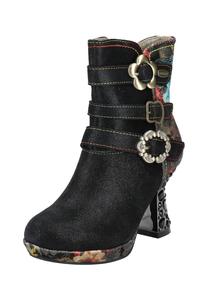 Кожаные/текстильные ботильоны LAURA VITA, цвет Schwarz Kombi