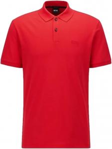 Hugo Boss мужская поло Firenze Regular Fit из пима-хлопка 50182831, Bright Red 625 (2023 Logo)