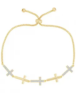 Женский регулируемый браслет с бриллиантами Macy'S, gold