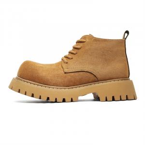 Dounkol Стильные и стильные короткие ботинки Martin унисекс, желтые