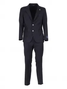 Однобортный костюм с лацканами с вырезом Tombolini, черный