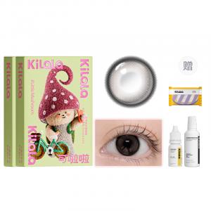 Набор контактных линз Little Mushroom Collection на полгода, 1 пара*2 в двойной упаковке + раствор для ухода + глазные капли Kilala