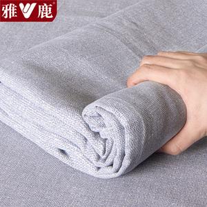 Yalu Простыня 120х230 см из трёхслойного хлопкового грубого полотна, антибактериальная, серая