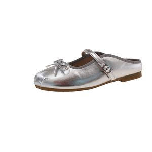 Сандалии женские с закрытым носком, устойчивые к истиранию и скольжению WUJI, Silver