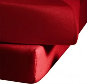 Простыня на резинке Mako Jenny C, цвет бордо 4580, размер: 100x200 см Fleuresse