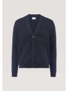 Вязаный кардиган Milano темно-синего цвета Hessnatur