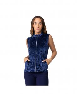 Женский жилет для гольфа из мятого бархата Sofibella, Navy