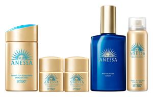 ANESSA Набор для ухода за кожей с защитой от солнца anresha little gold bottle увлажняющий и восстанавливающий 60мл+12мл*2+180мл+60г