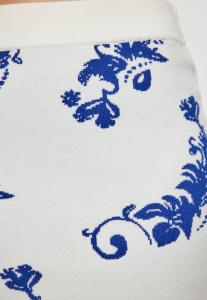 Юбка myMo CO-BRANDED WITH EBEEZA, Wollweiss Blau/Off-White