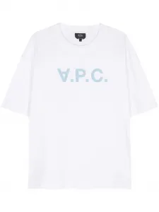 Футболка с фактурным логотипом A.P.C., белый