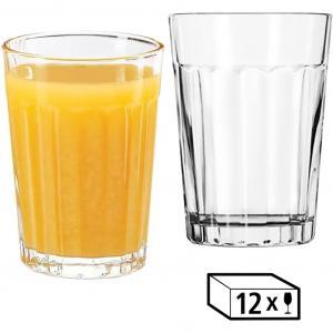 Набор стаканов Rocks Glas -PANELED TUMBLERS- 207 мл, Ø: 7,5 см, H: 10,5 см, 12 шт. высокого качества, в современном дизайне Libbey, прозрачный