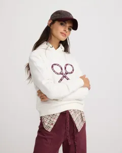 Женская толстовка с принтом ракетки, натуральный цвет Silbon