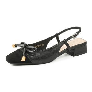 Bamiti Женские повседневные туфли на один каблук черные, цвет Black