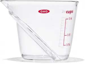 Пластиковый мерный стакан OXO Good Grips емкостью 60 мл можно мыть в посудомоечной машине Объем 0,06 л, цвет transparent