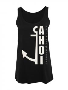 Женская майка Ahoi Anker Knut & Jan Hamburg черного цвета F4NT4STIC