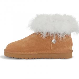 UGG Классические мини-ботинки Warm Brown Snowball Short Snow Boots для женщин, цвет каштан