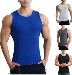 Мужская однотонная модная фитнес-майка Slim Tank