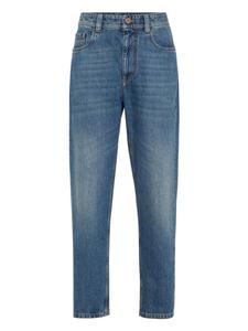 Джинсы с нашивкой-логотипом Brunello Cucinelli, синий