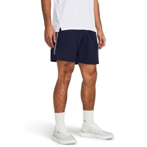 Мужские шорты Under Armour 8.25 из тканого текстиля с надписью, цвет Midnight Navy
