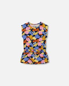 Печатная туника разноцветная Deux par Deux, красный