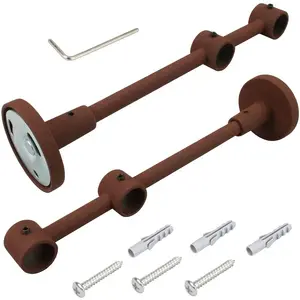 Двойной держатель для карнизов Ø 16 мм Liedeco, Rostbraun