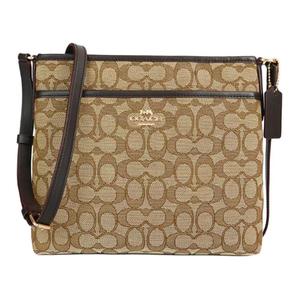 Файл холщовая кроссбоди сумка, женская сумка через плечо brown COACH, Set (Bag+Dust Bag)