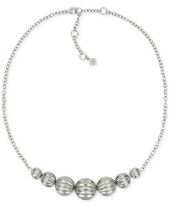 Ожерелье из родиевых бусин, однорядное Patricia Nash, Worn Rhodi