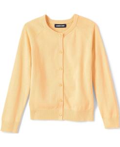 Детская школьная форма для девочек, хлопковый модальный кардиган, свитер Lands' End