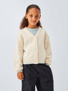 Детский кардиган с цветочной спинкой John Lewis, Cream